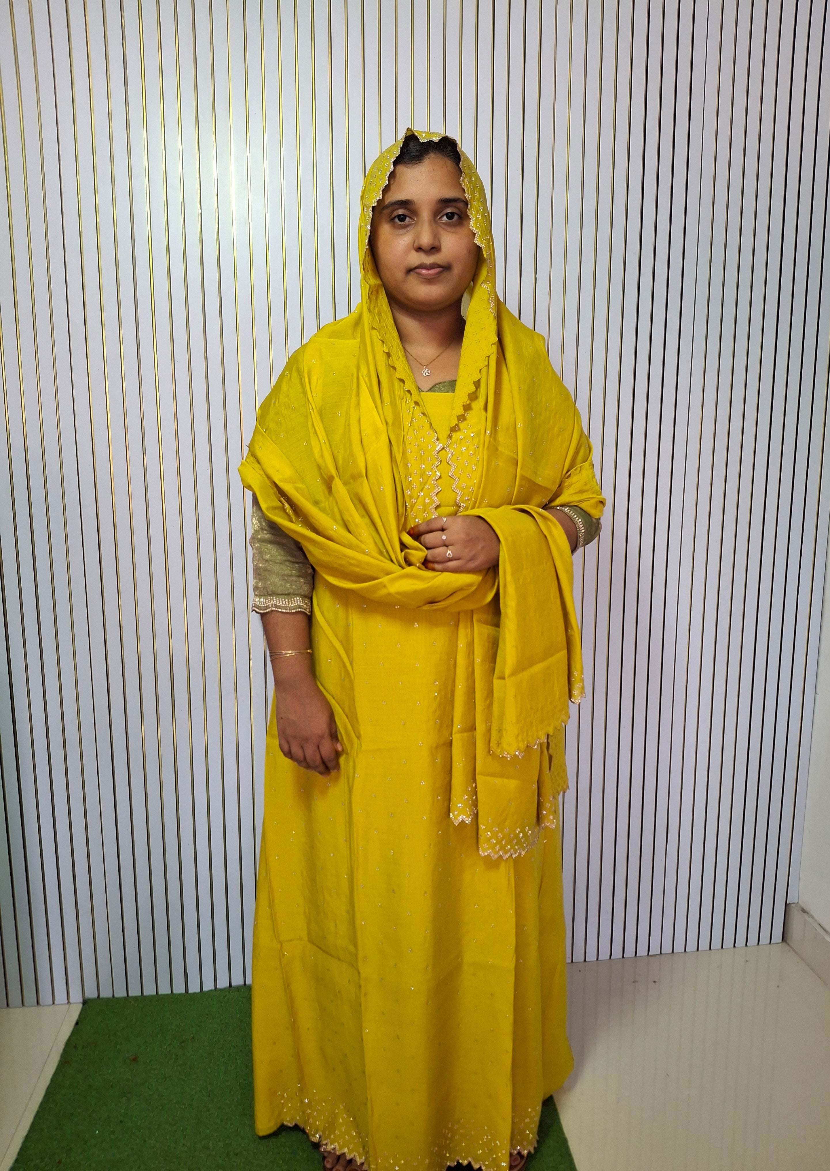 HEAVY PARTY WEAR 3 PCS MUL CHANDERI MATERIAL