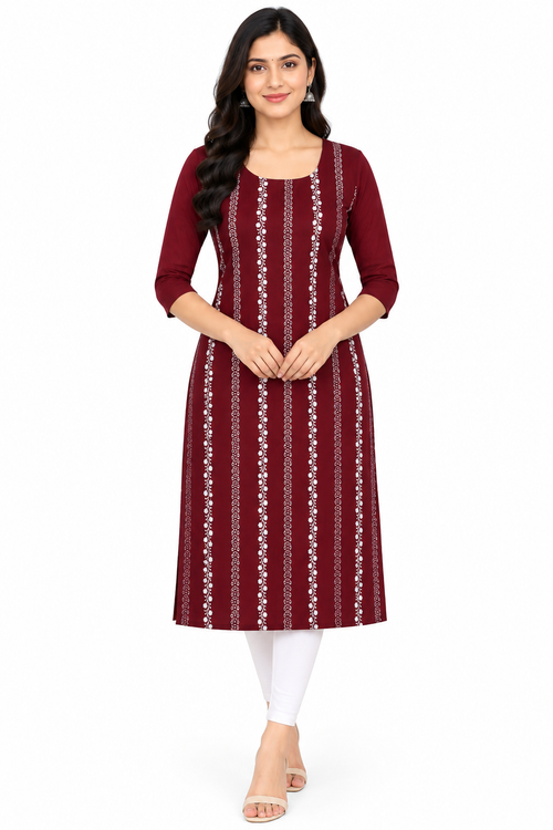 Malchanderi Side open Top With white embroidery  With lining
