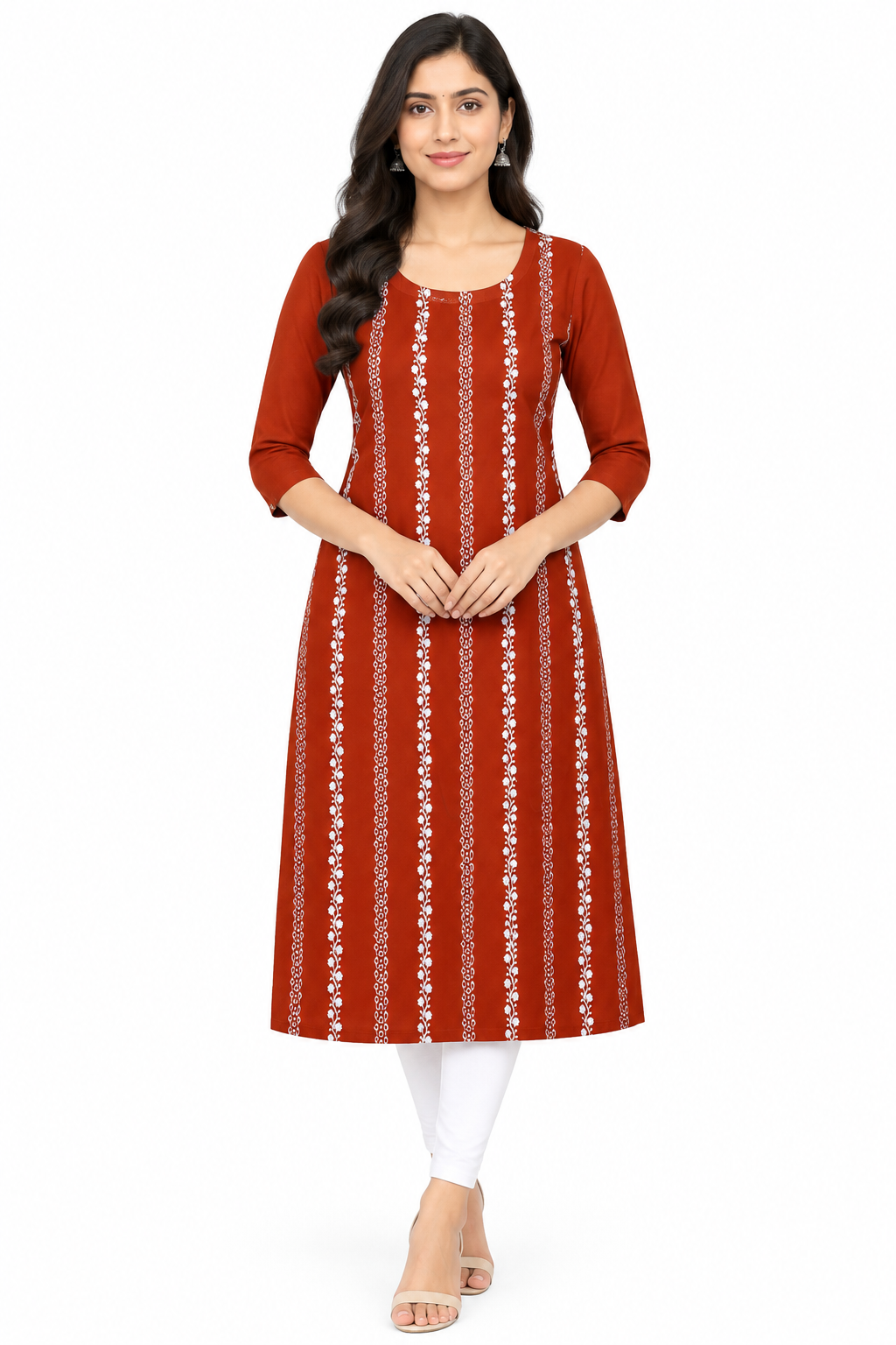 Malchanderi Side open Top With white embroidery  With lining