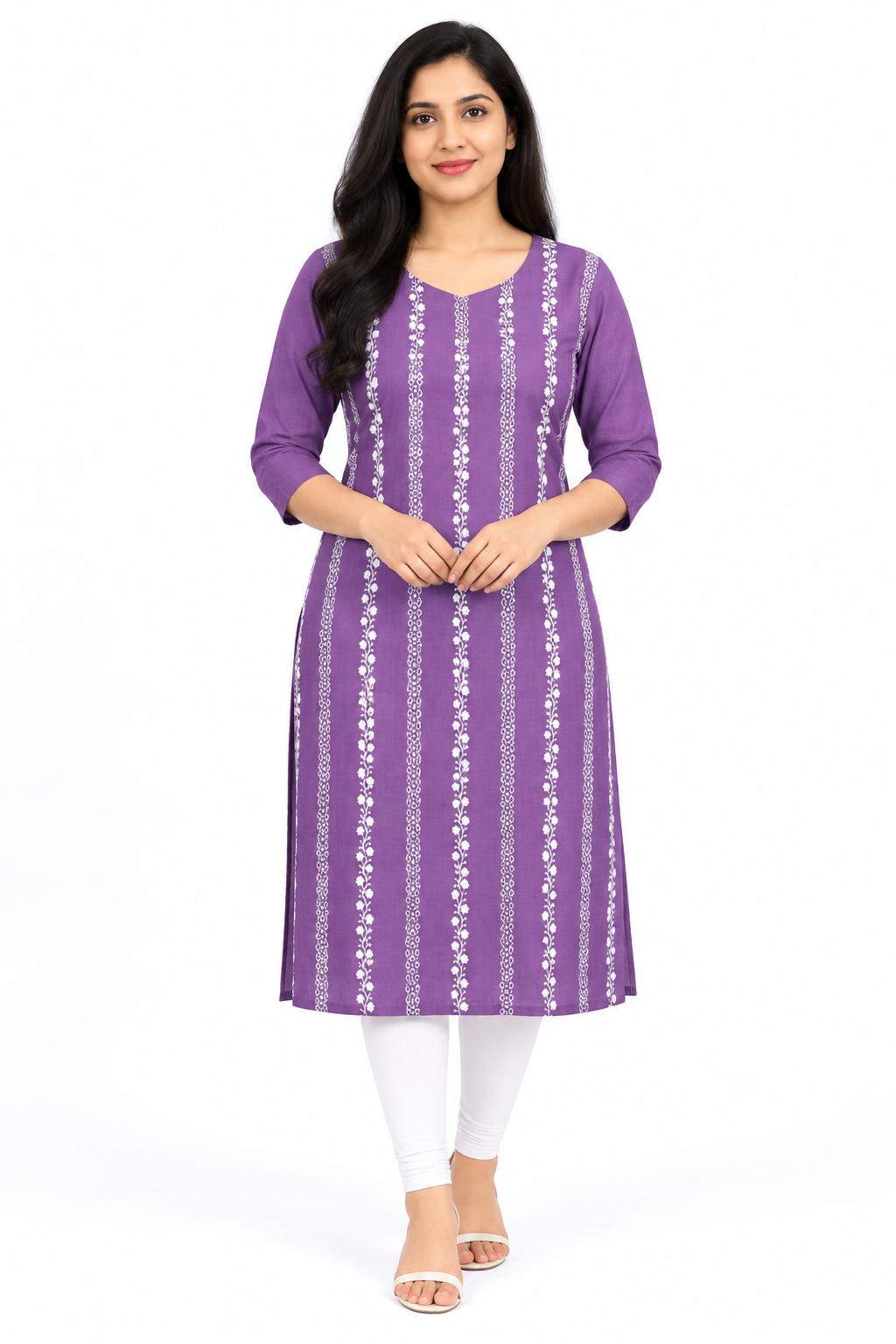 Malchanderi Side open Top With white embroidery  With lining